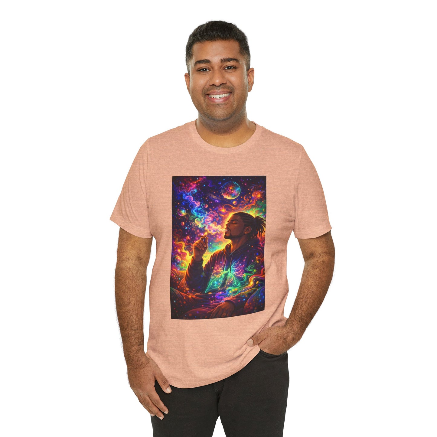 Psychedelic Session T-Shirt — Cosmic Portrait Graphic Tee