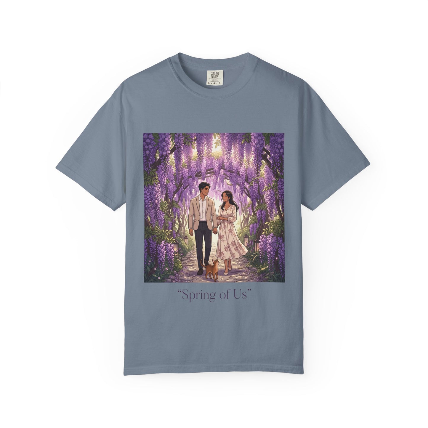 Spring of Us T-Shirt — Romantic Wisteria Couple Graphic Tee