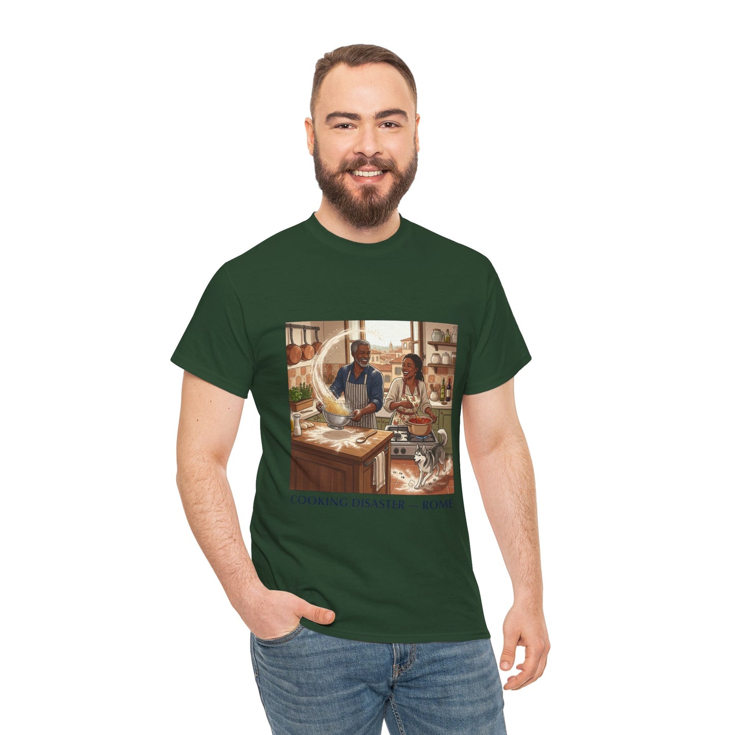T-Shirt — 'Cooking Disaster — Rome' Illustrated Cooking Tee