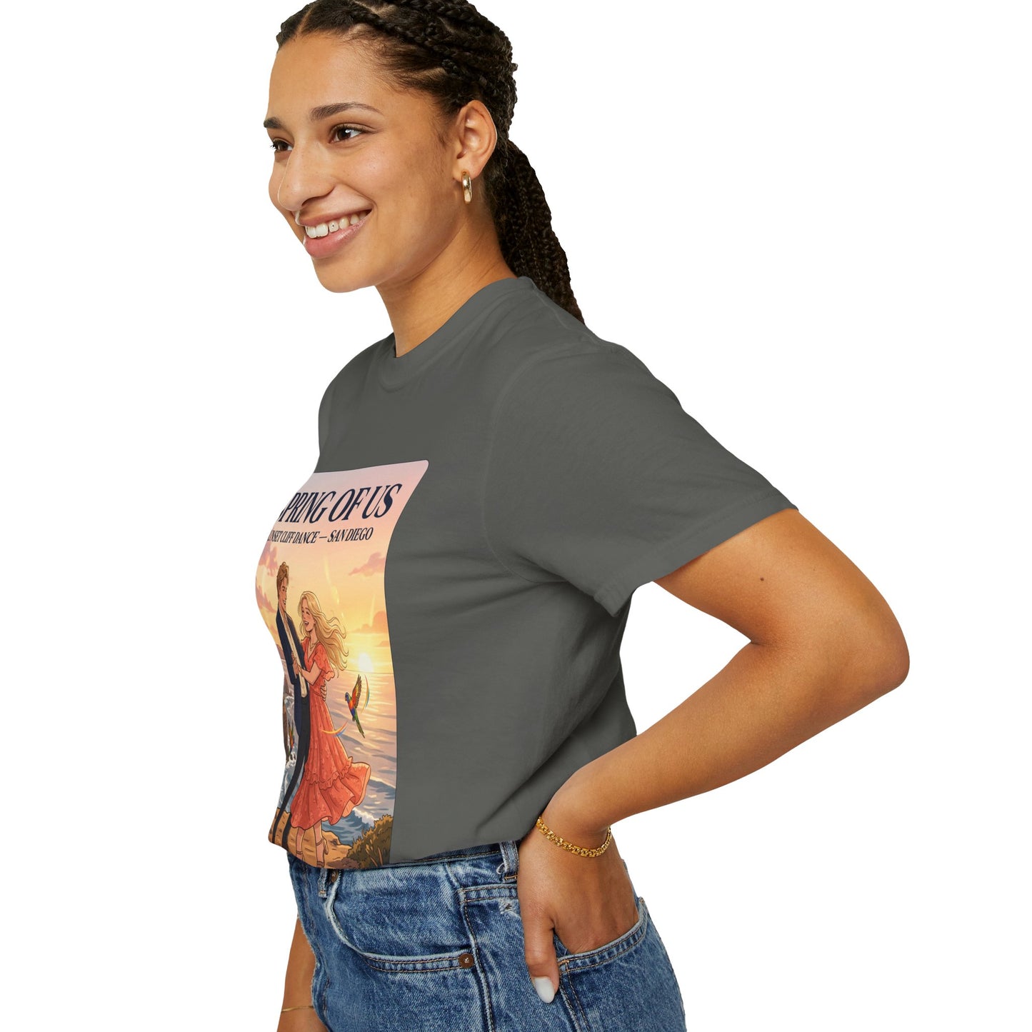 Spring of Us T‑Shirt — Sunset Cliff Dance San Diego Vintage Romance Tee
