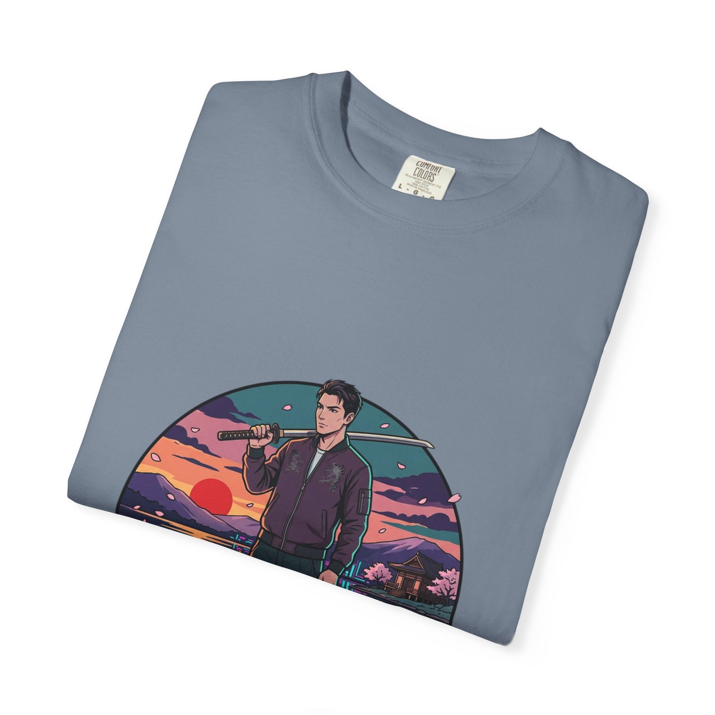 Vintage Night Harbor T-Shirt — Retro Sunset Fisherman Graphic Tee