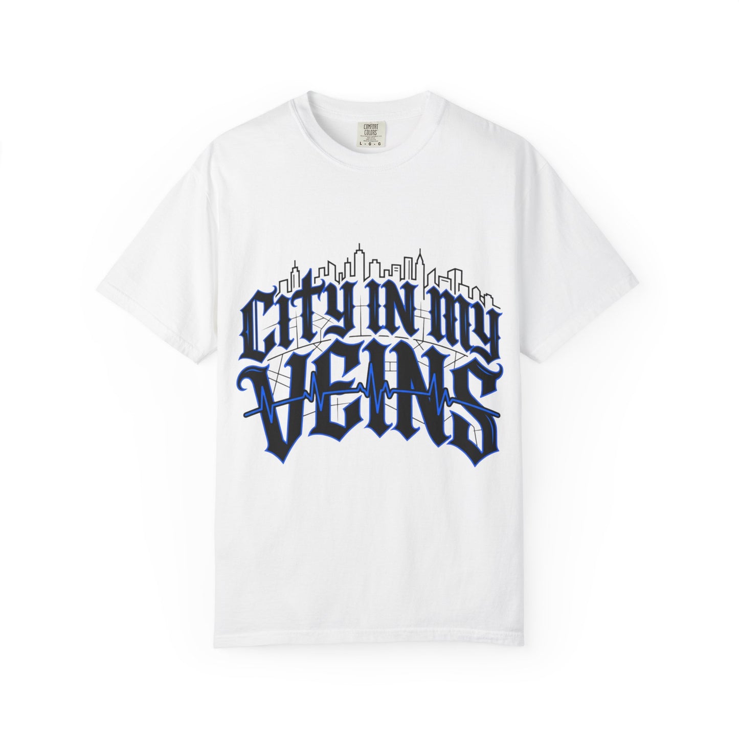 City in My Veins T-Shirt — Urban Skyline Graphic Tee