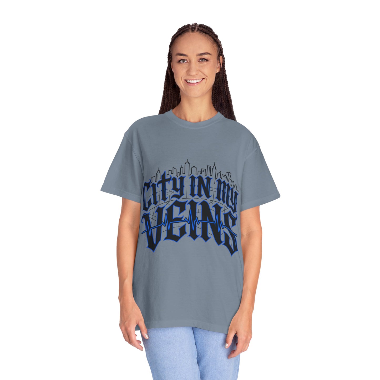 City in My Veins T-Shirt — Urban Skyline Graphic Tee