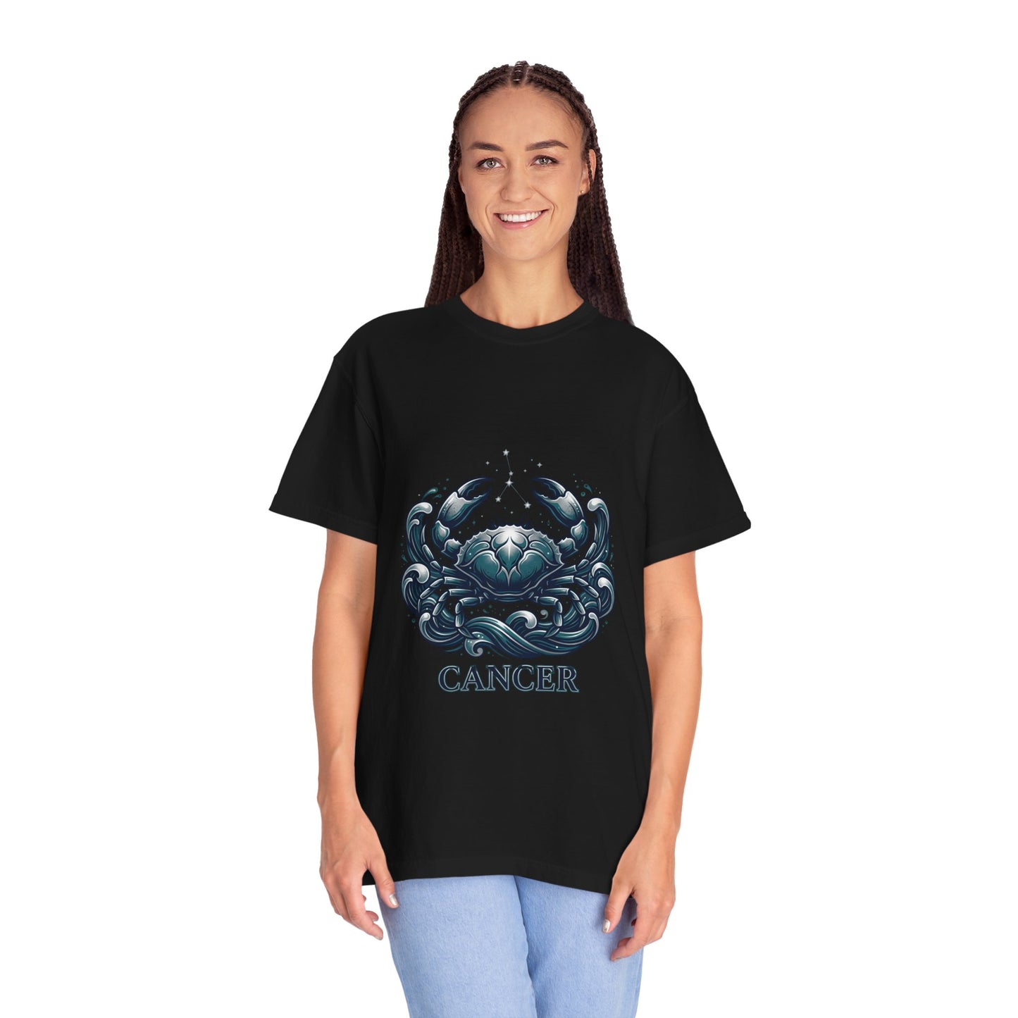 Cancer Zodiac T-Shirt — Stylized Crab Astrological Tee