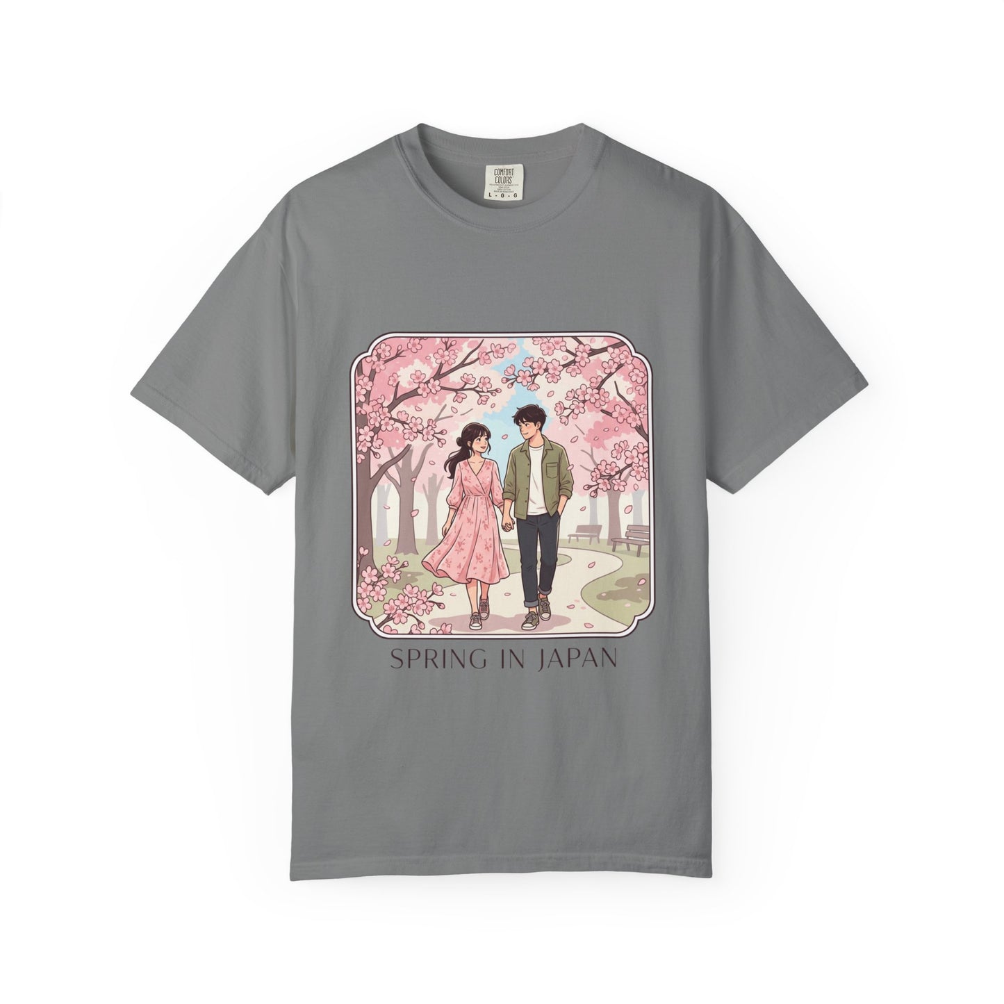 Spring in Japan T-Shirt — Cherry Blossom Couple Graphic Tee