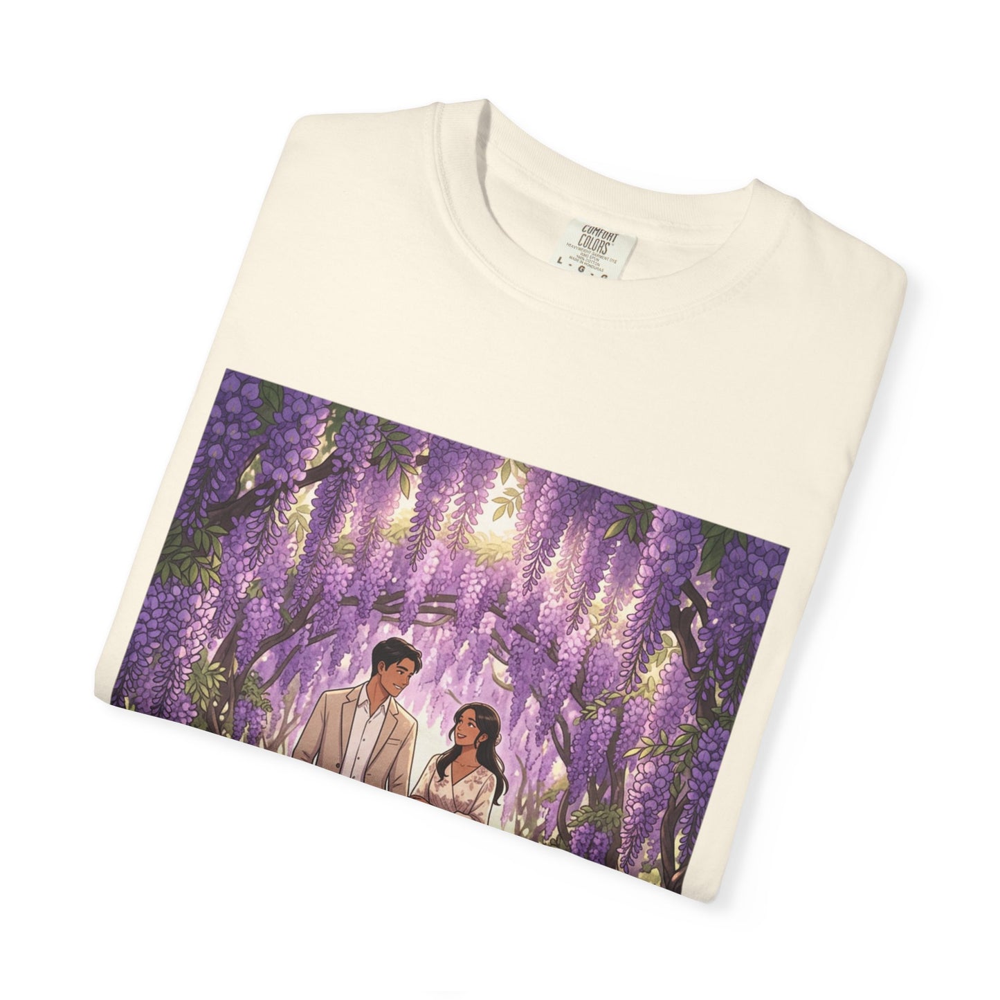 Spring of Us T-Shirt — Romantic Wisteria Couple Graphic Tee
