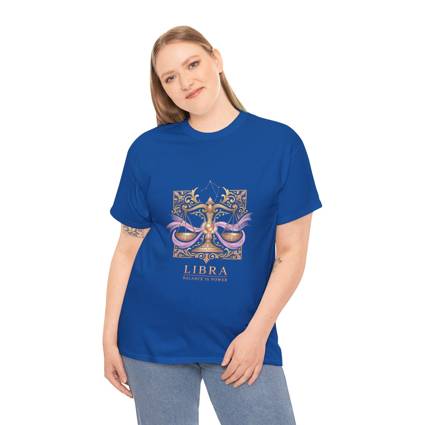 Libra Scales T‑Shirt — Zodiac Balance Is Power Tee
