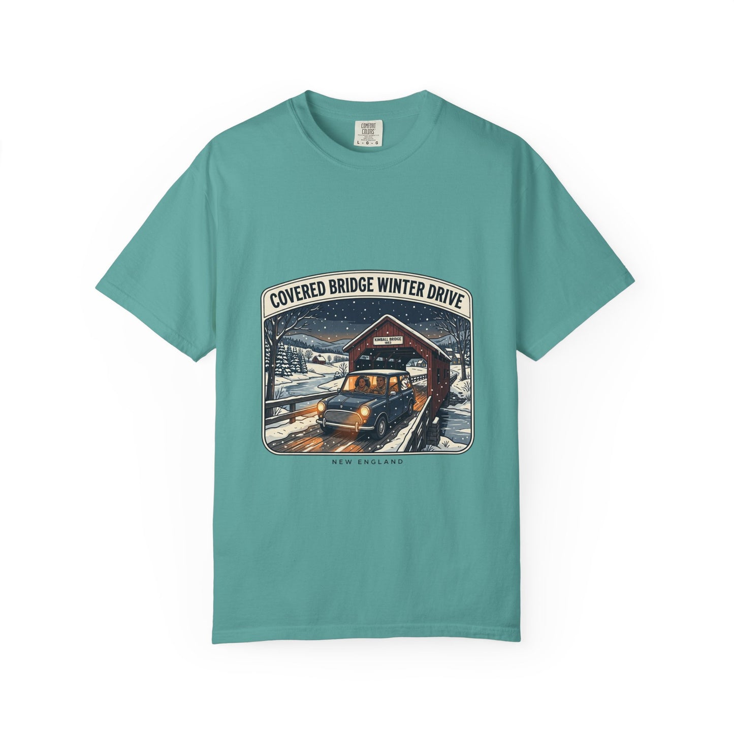 Covered Bridge Winter Drive T-Shirt