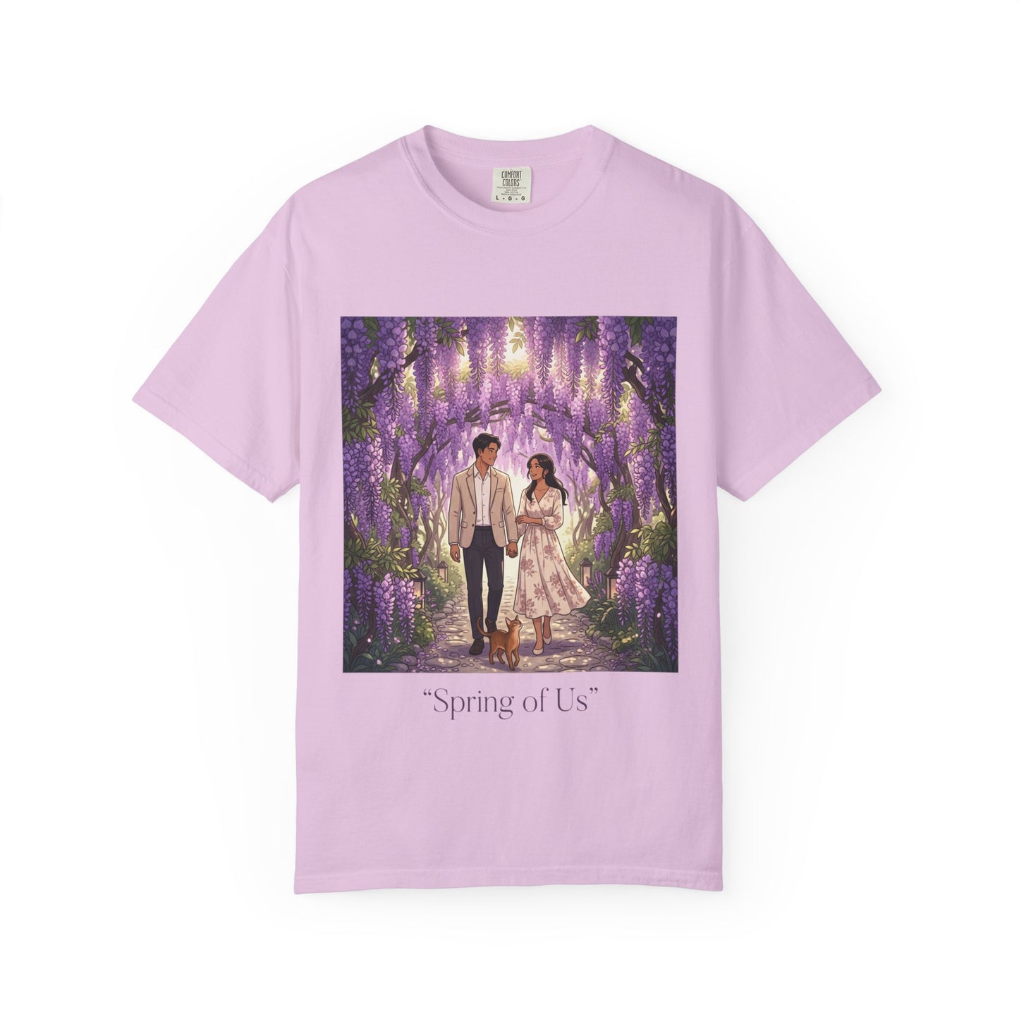 Spring of Us T-Shirt — Romantic Wisteria Couple Graphic Tee