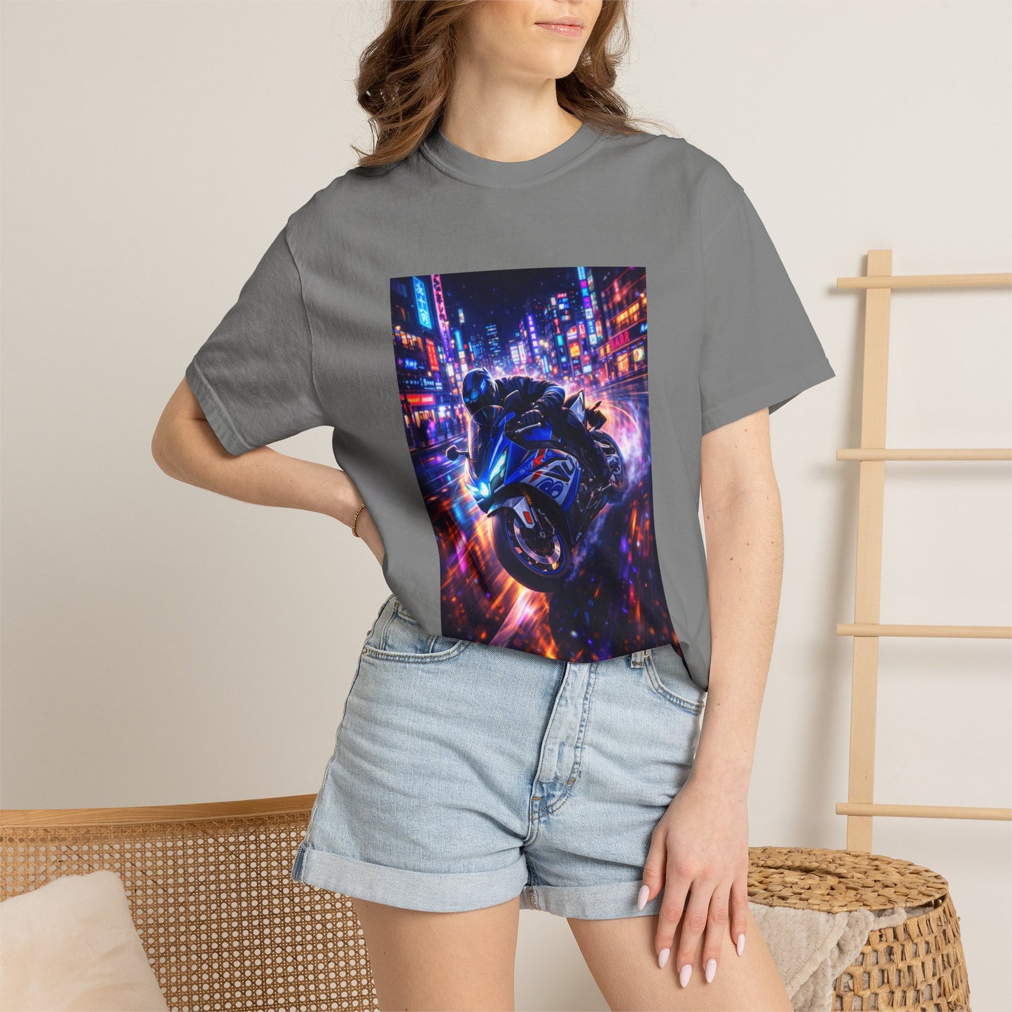 Suzuki GSX-R1000-NEON NIGHT RUN -  T-Shirt — Neon Night Rider Graphic Tee