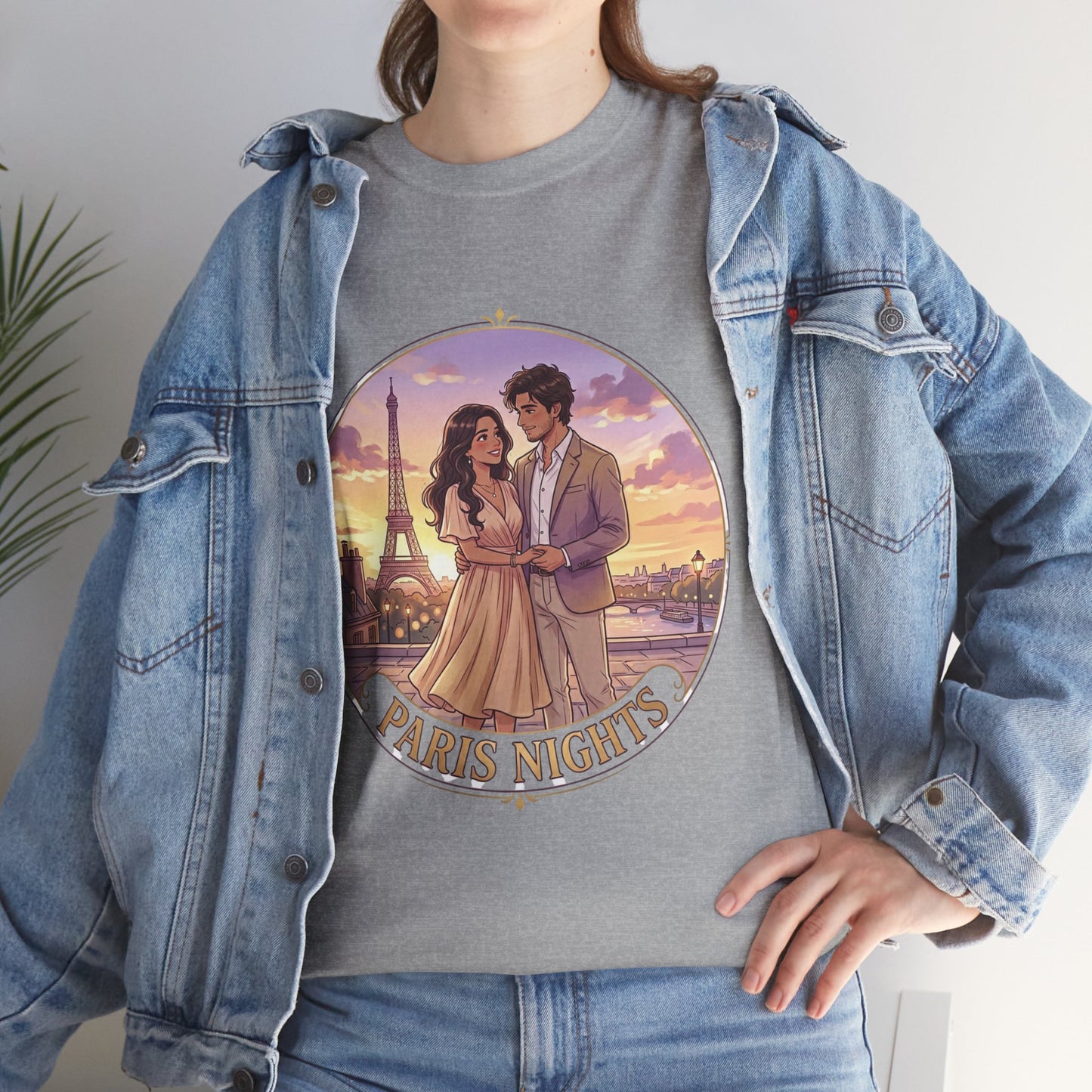 Paris Nights T-Shirt — Romantic Eiffel Tower Couple Tee