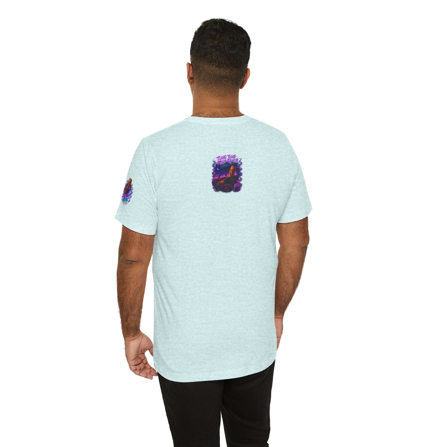 Tung Tung Tung Sahur Who Ride Like Us T-Shirt — Night Cruise Vaporwave Graphic Tee