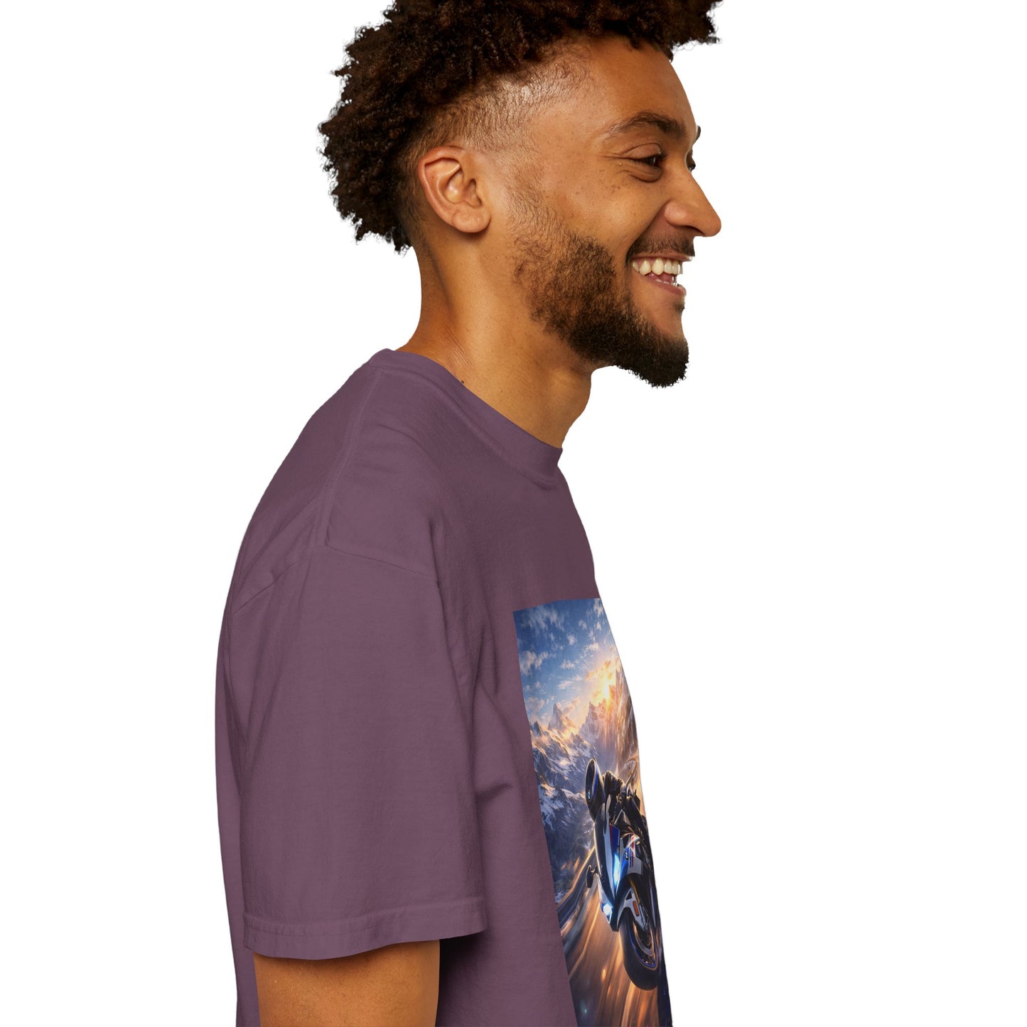 BMW S1000RR ALPINE GHOST RIDE - T‑Shirt — Sportbike Skyline Graphic Tee