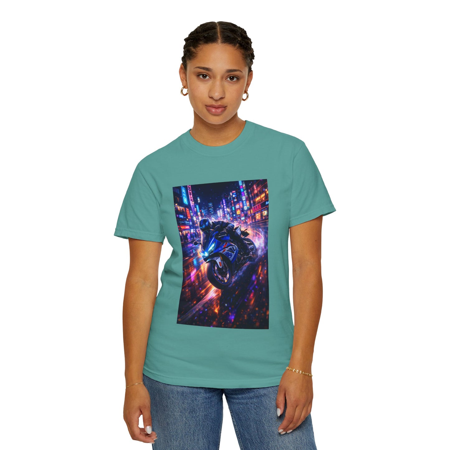 Suzuki GSX-R1000-NEON NIGHT RUN -  T-Shirt — Neon Night Rider Graphic Tee