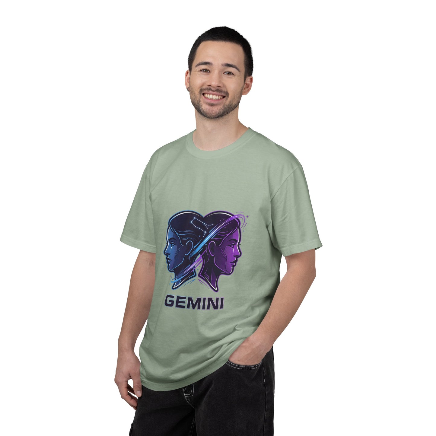 Gemini Zodiac T‑Shirt — Dual Faces Astrology Tee
