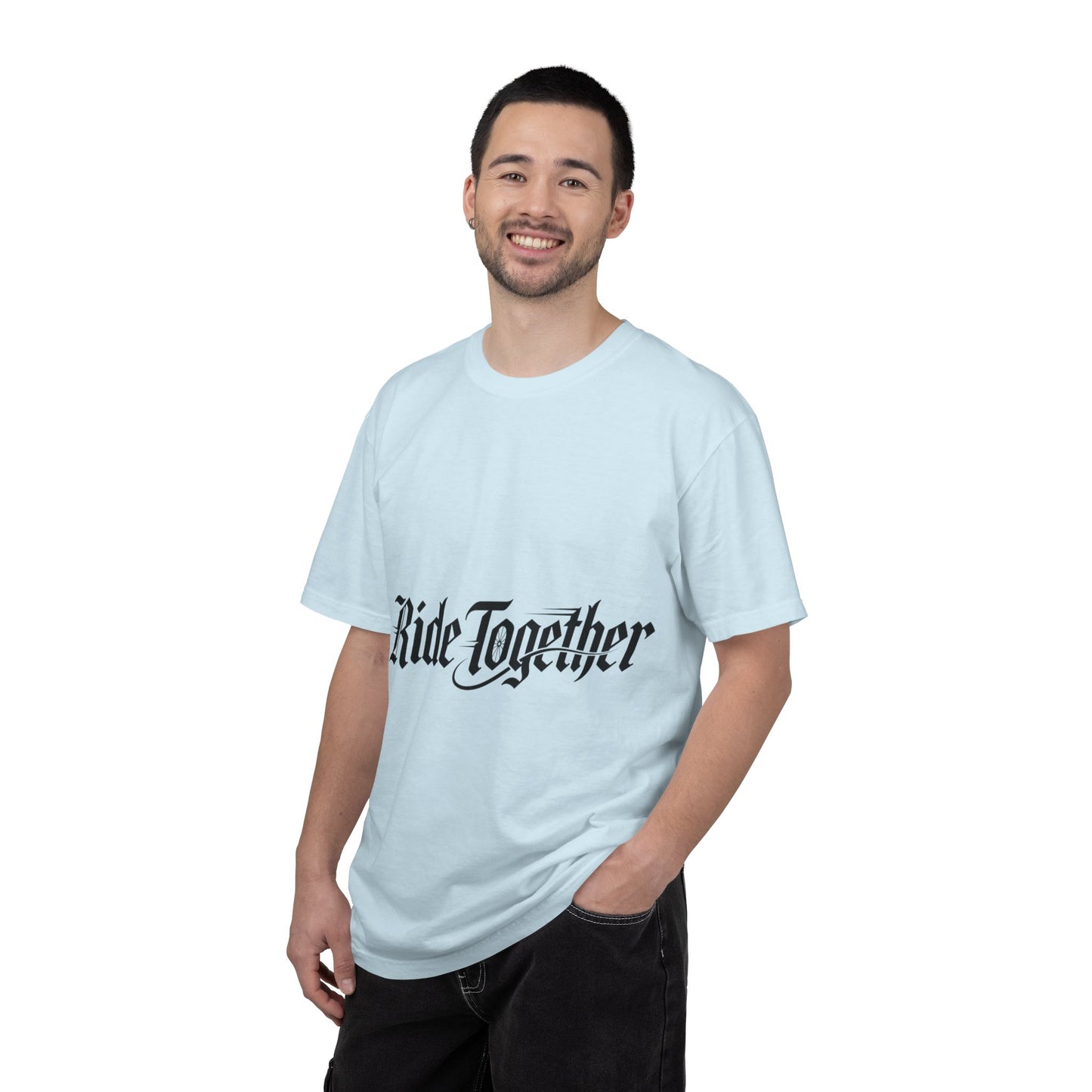 Ride Together T-Shirt — Gothic Script Motorcycle Tee