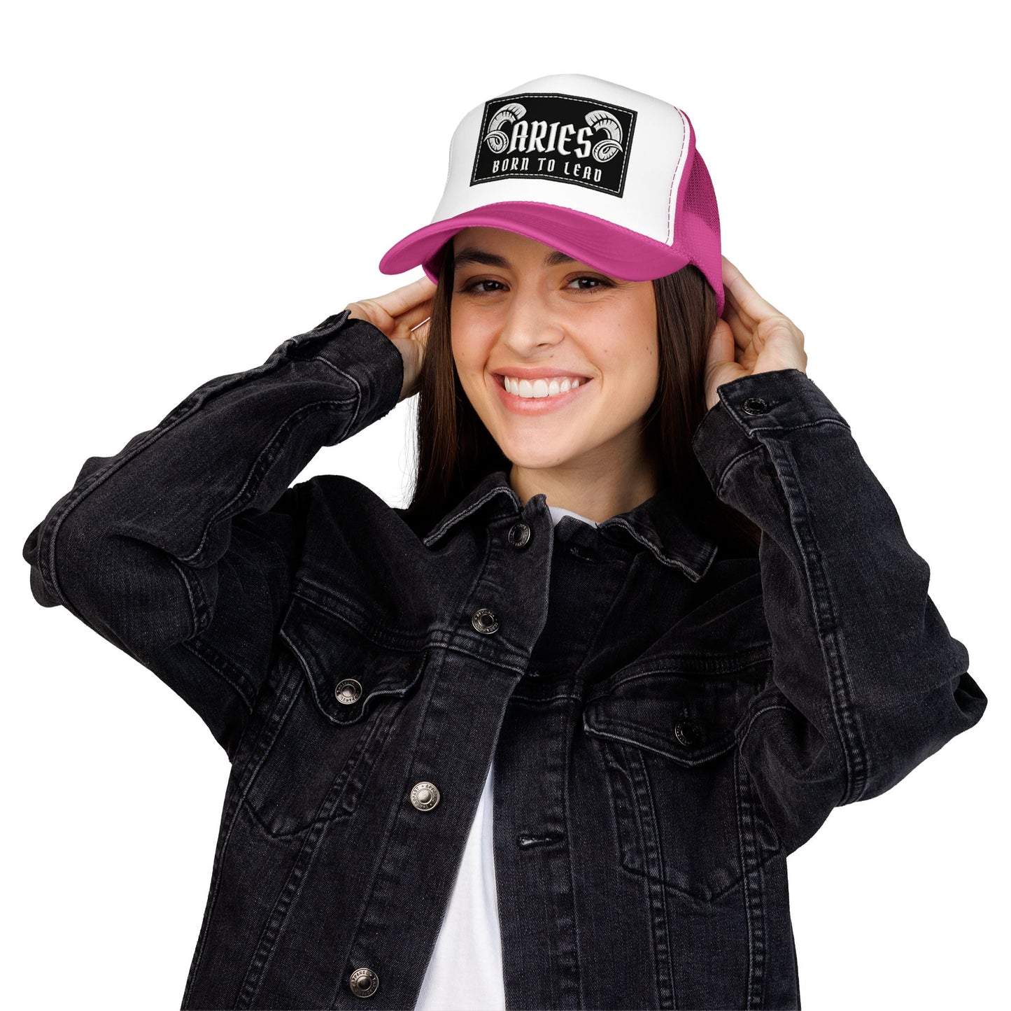 Trucker Hat - Aries 'Born to Lead' Zodiac Cap