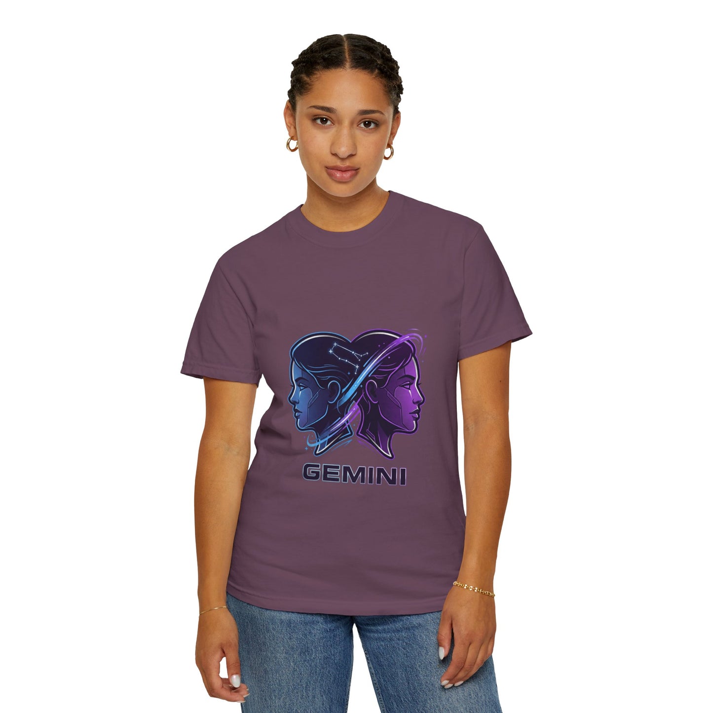 Gemini Zodiac T‑Shirt — Dual Faces Astrology Tee