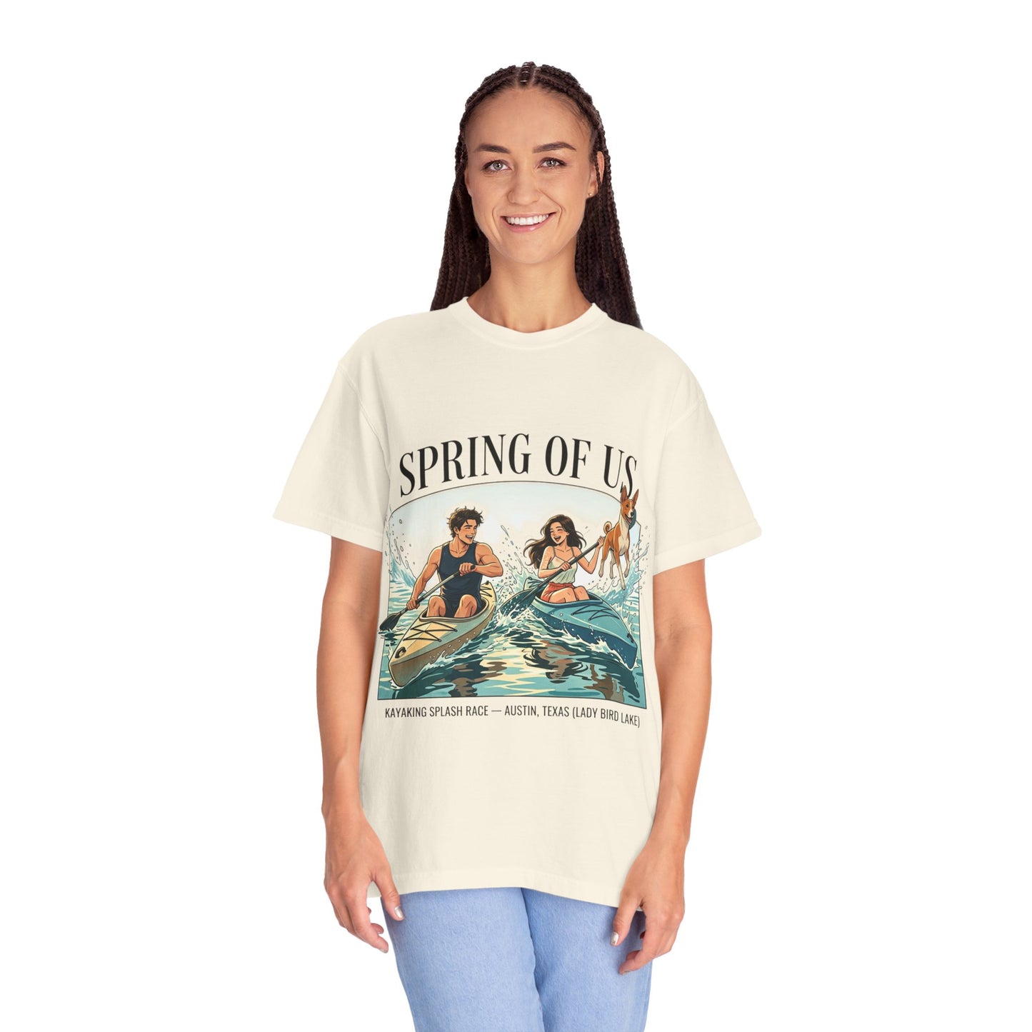 Spring of Us Kayaking T-Shirt — Retro Outdoor Adventure Tee