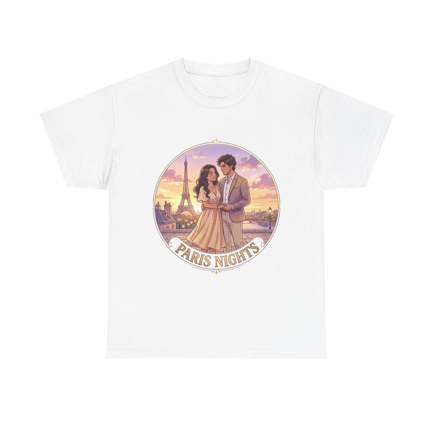 Paris Nights T-Shirt — Romantic Eiffel Tower Couple Tee