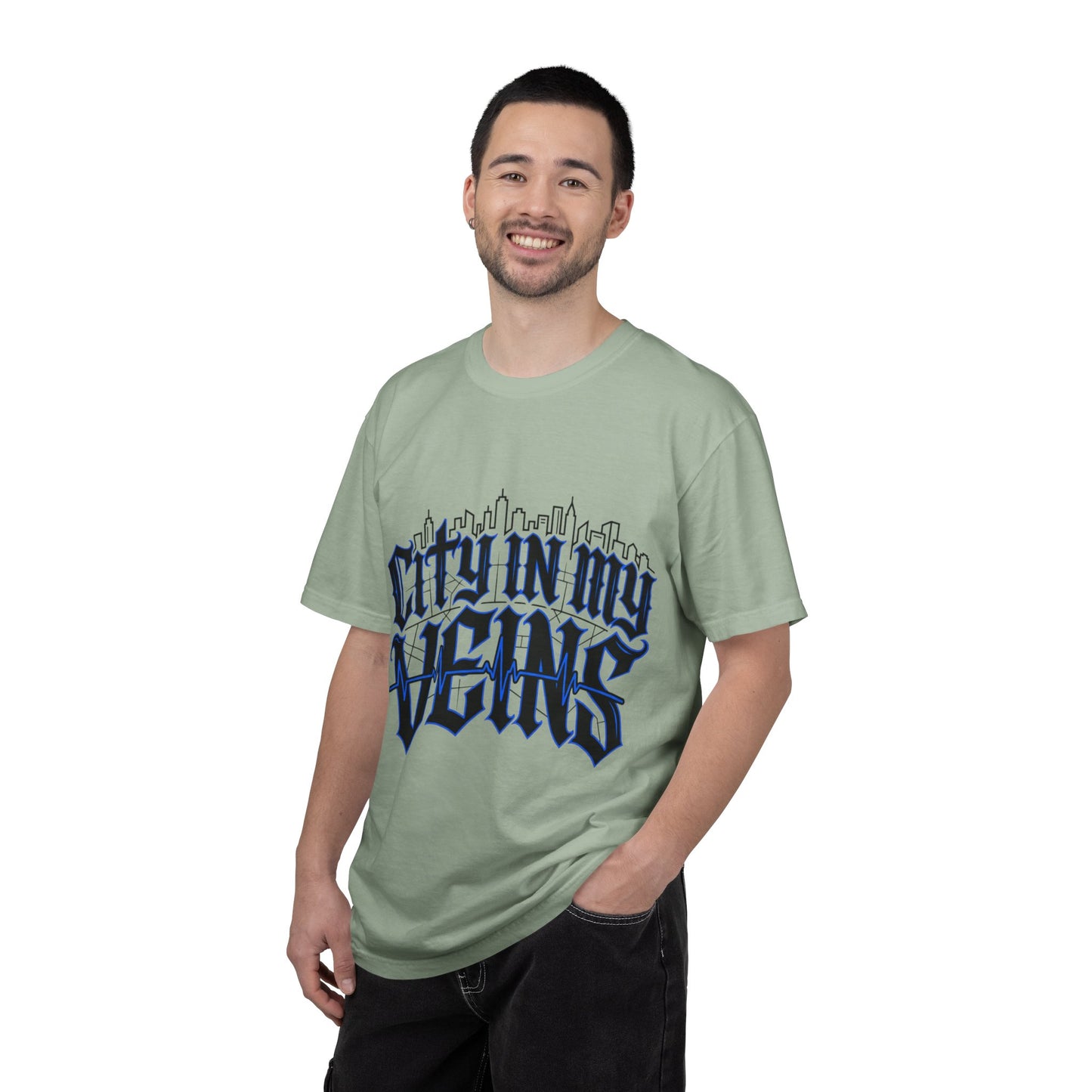 City in My Veins T-Shirt — Urban Skyline Graphic Tee