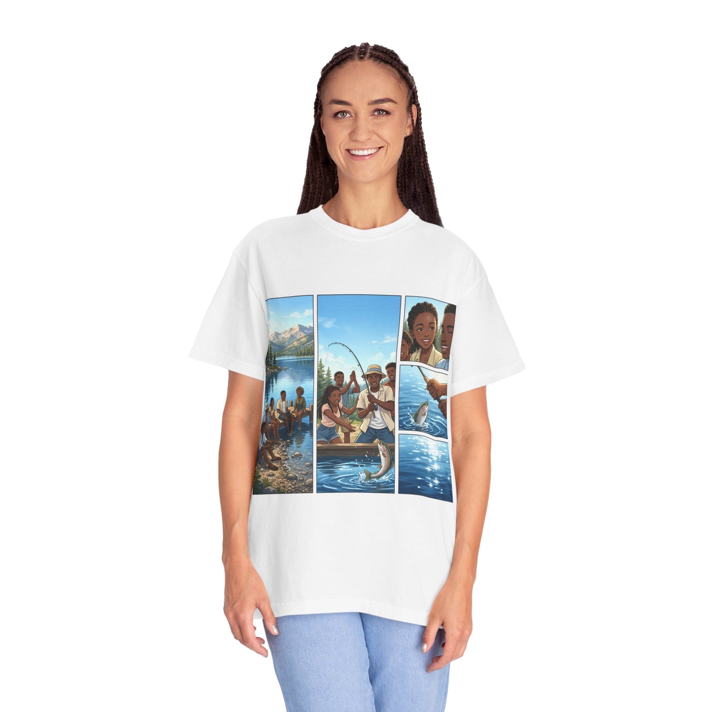 ake Tahoe Fishing Moments T-Shirt — Retro Outdoors Fishing Graphic Tee