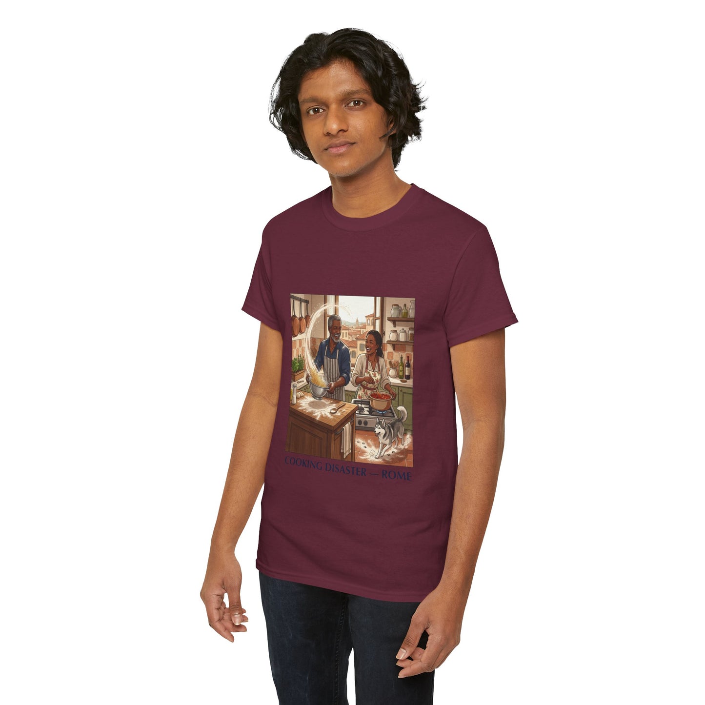 T-Shirt — 'Cooking Disaster — Rome' Illustrated Cooking Tee