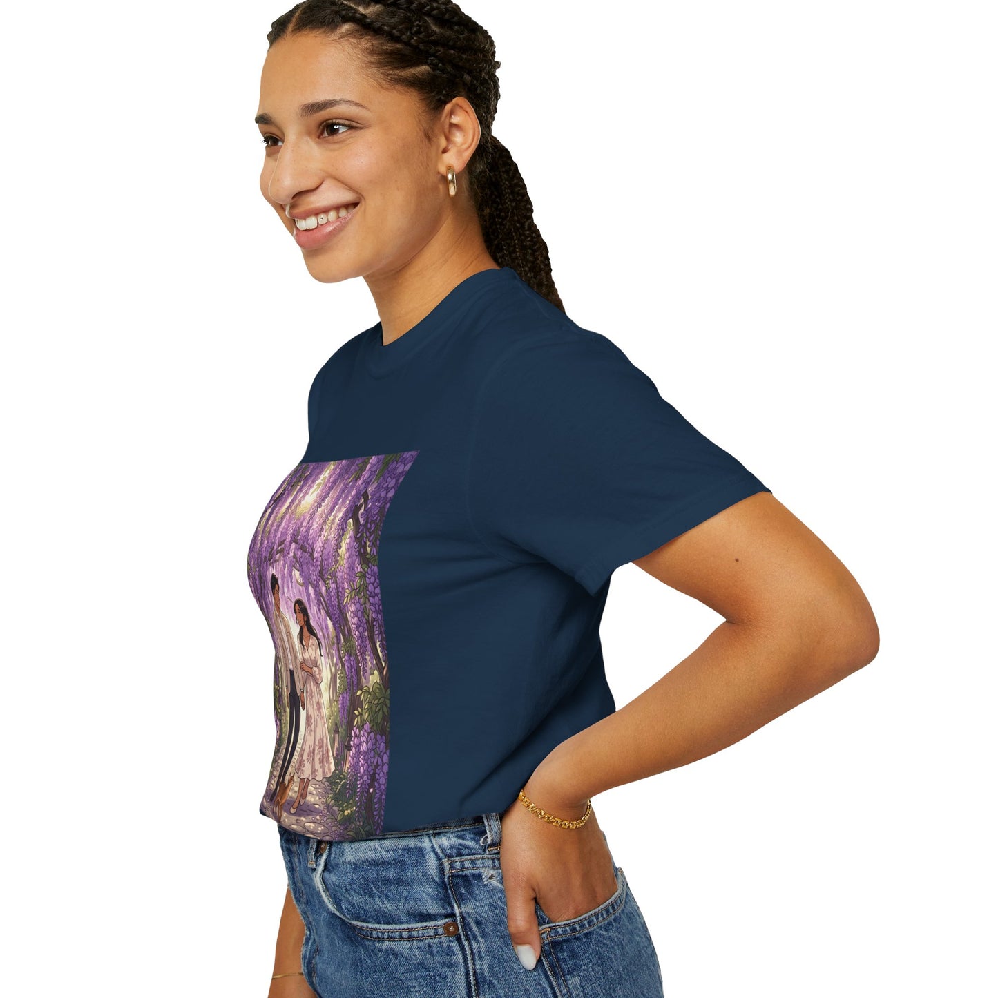 Spring of Us T-Shirt — Romantic Wisteria Couple Graphic Tee