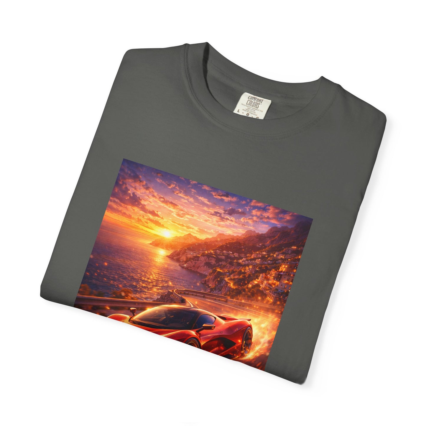 Ferrari F80- Amalfi Coast, Italy - T‑Shirt — Red Sports Car Print