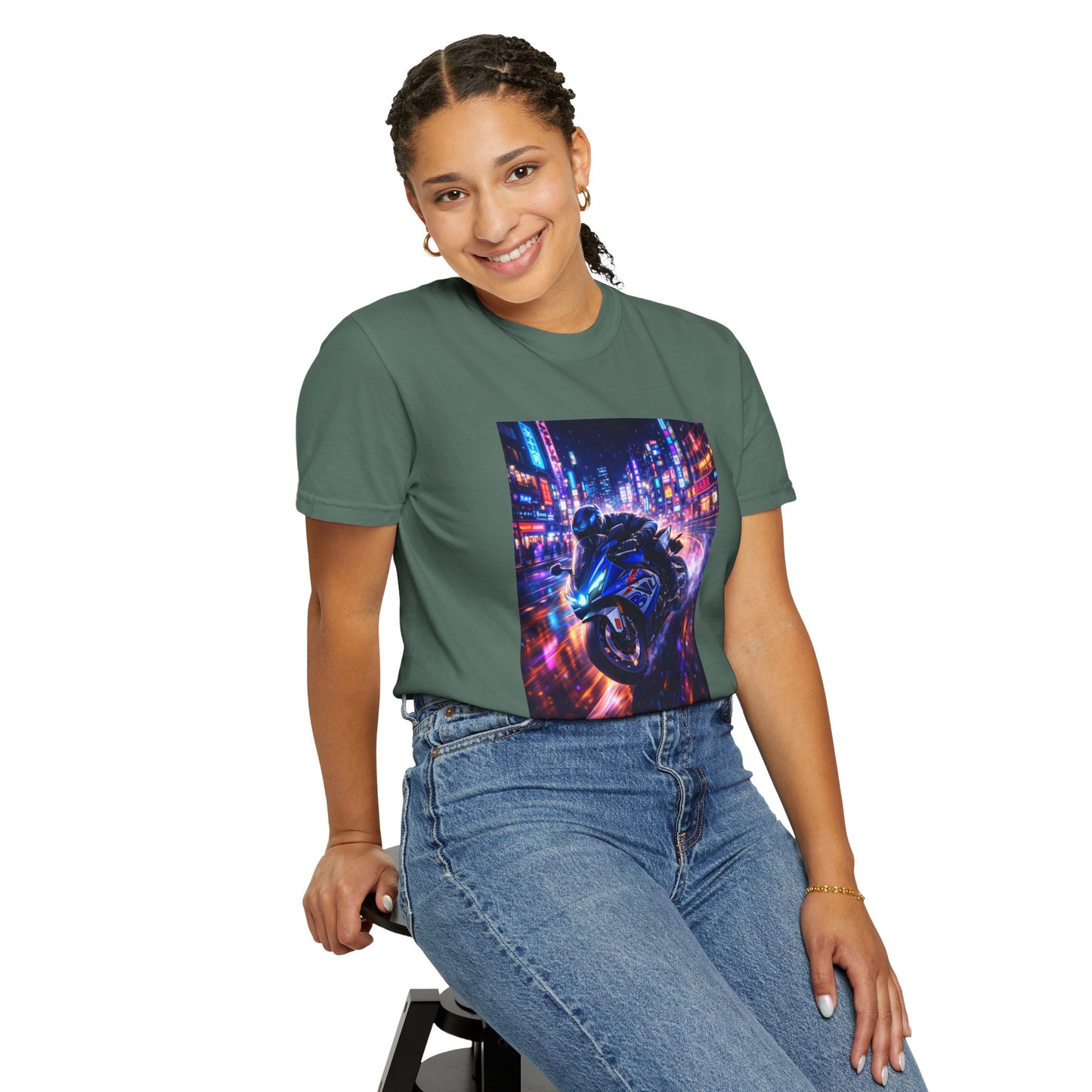 Suzuki GSX-R1000-NEON NIGHT RUN -  T-Shirt — Neon Night Rider Graphic Tee