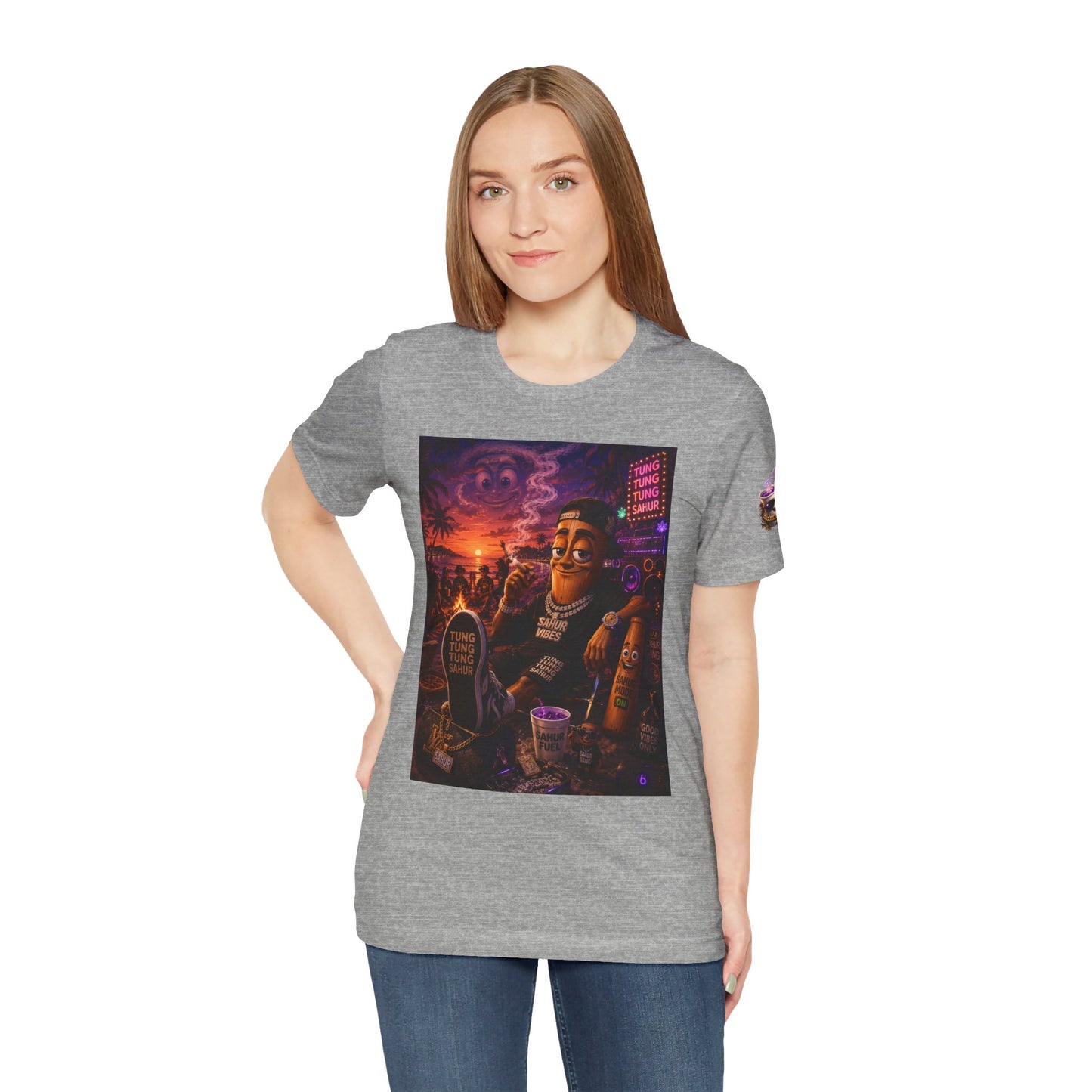 Tung Tung Tung Sahur T-Shirt — "Summertime Vibes" Retro Beach Party Graphic Tee