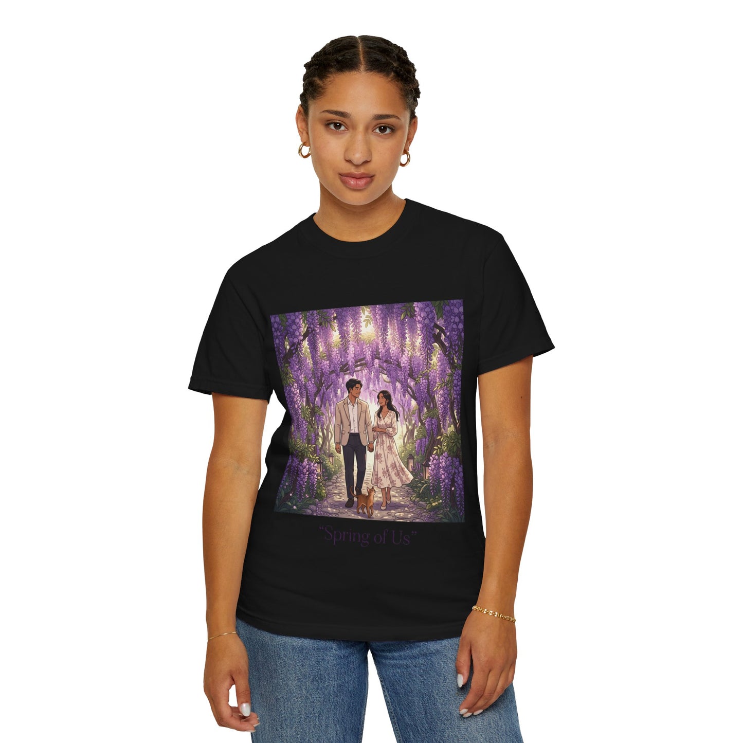 Spring of Us T-Shirt — Romantic Wisteria Couple Graphic Tee