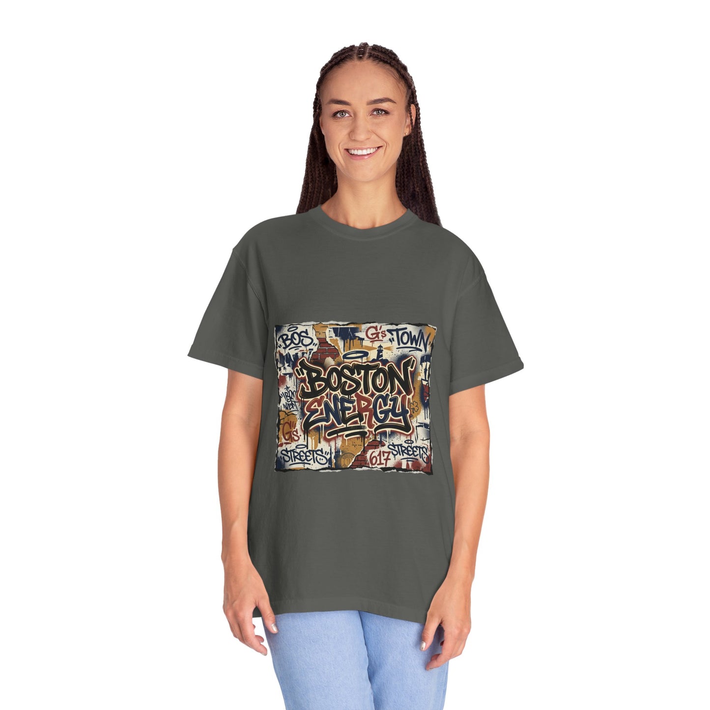 Boston Graffiti Tee — Urban Street Art T‑Shirt