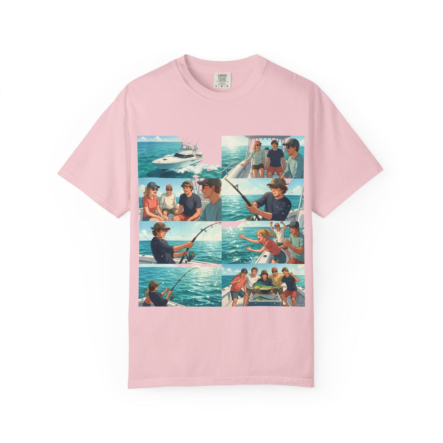 Deep Sea Energy (Friends Fishing Edition) Fishing Trip Photo Collage T-Shirt