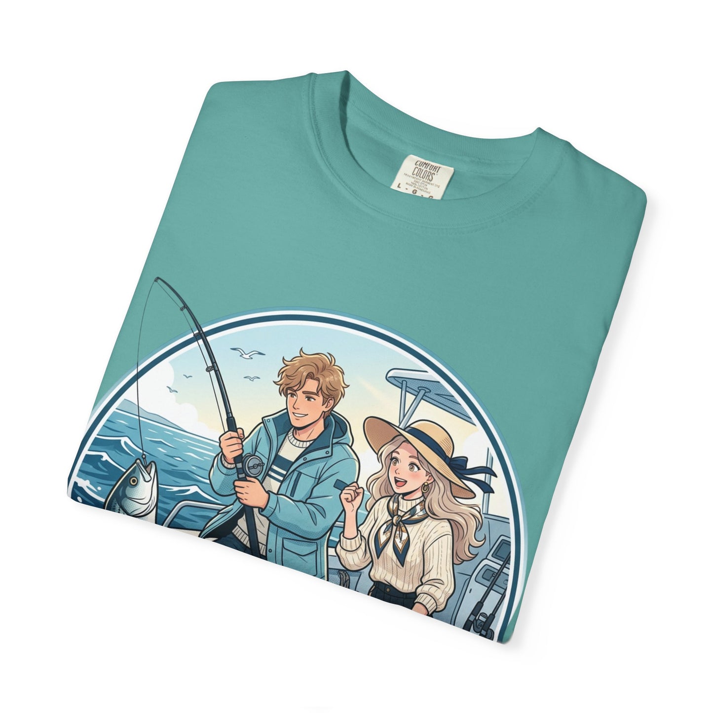Reel Love Fishing T-Shirt — Cute Couple Anglers Graphic Tee