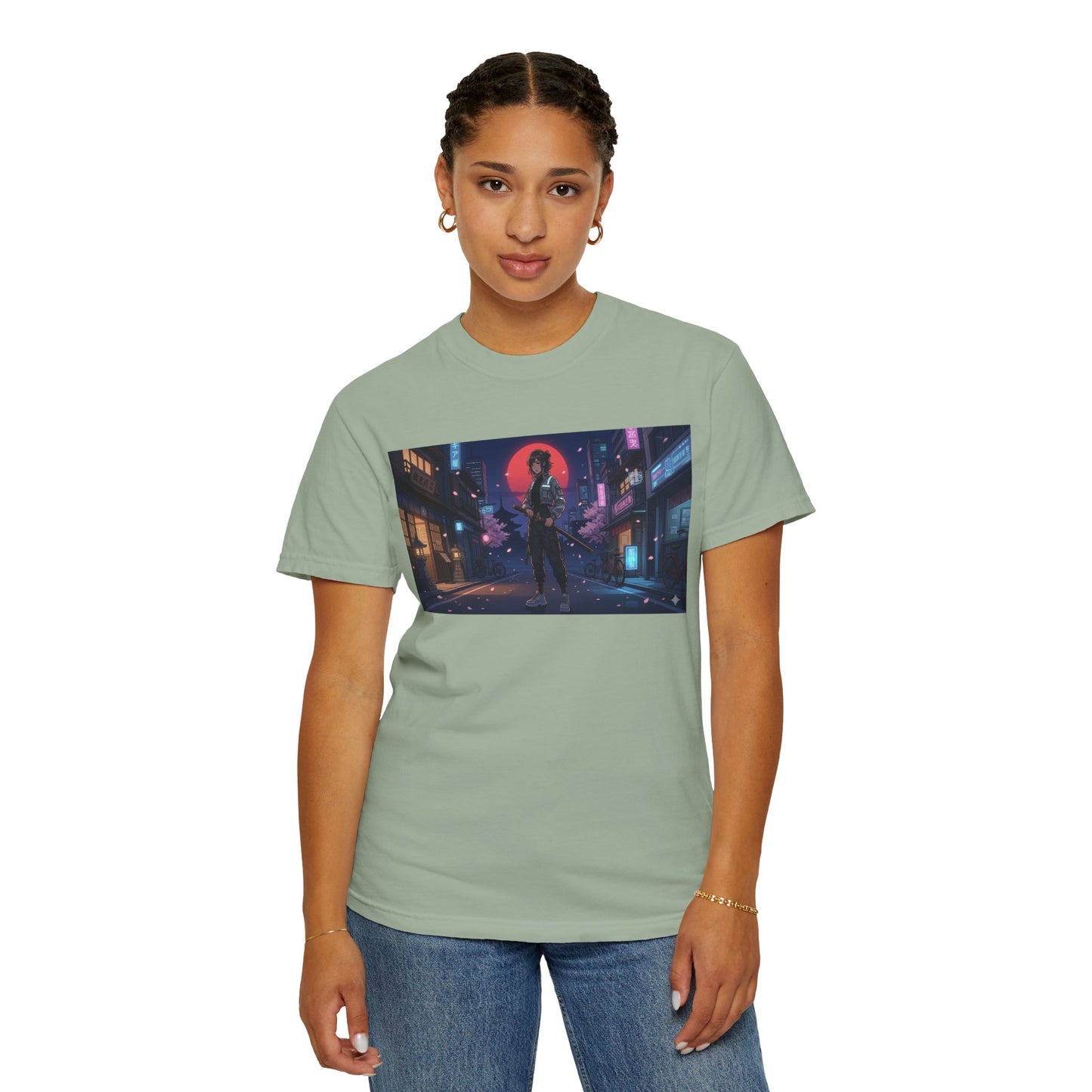 Japan — Samurai City Tradition + Nightscape T-Shirt —  Graphic Tee