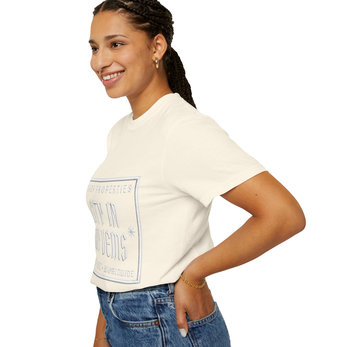 City In My Veins T‑Shirt — Vintage Cityscape Tee (Boston • NYC • Manchester)