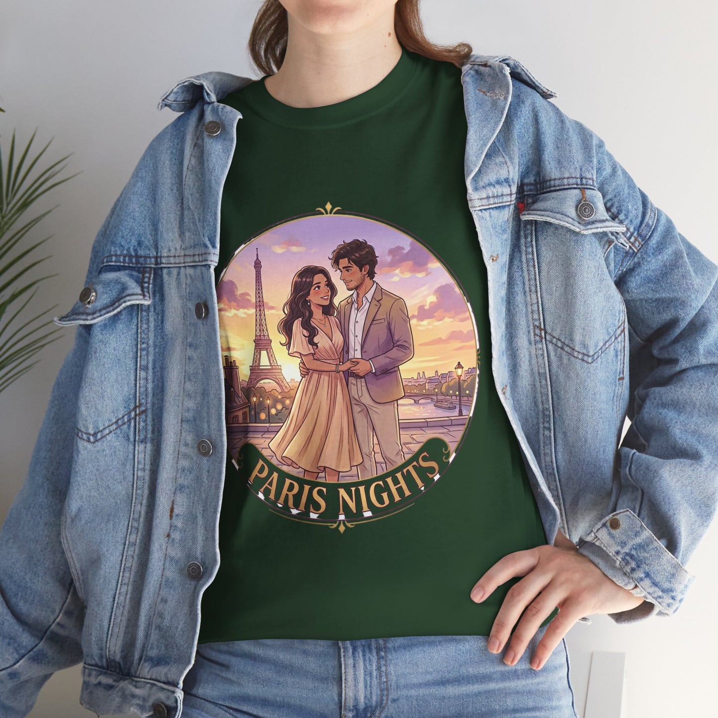 Paris Nights T-Shirt — Romantic Eiffel Tower Couple Tee