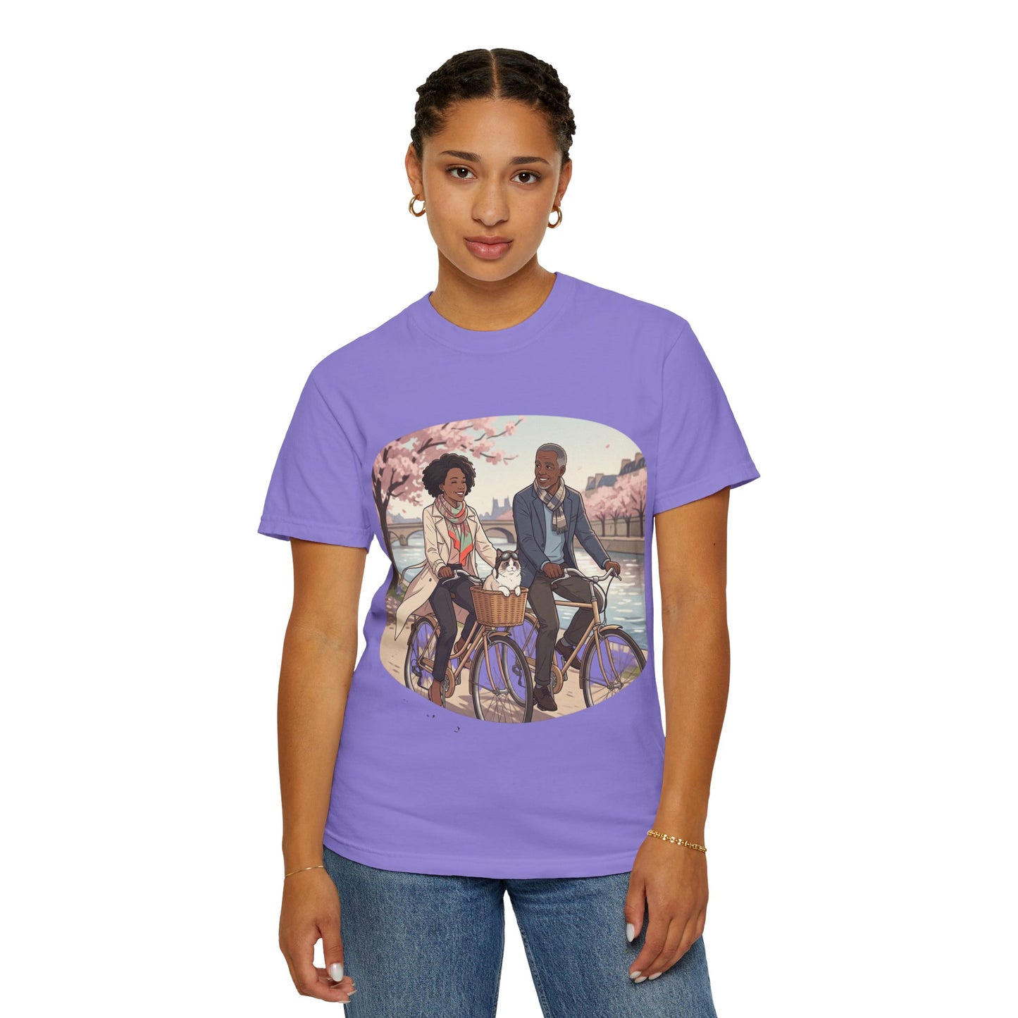 Couples Cherry Blossom Bike Ride T-Shirt