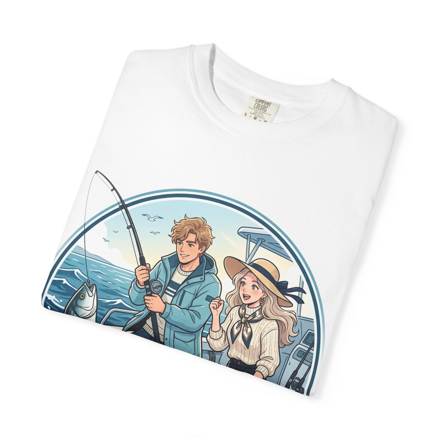 Reel Love Fishing T-Shirt — Cute Couple Anglers Graphic Tee