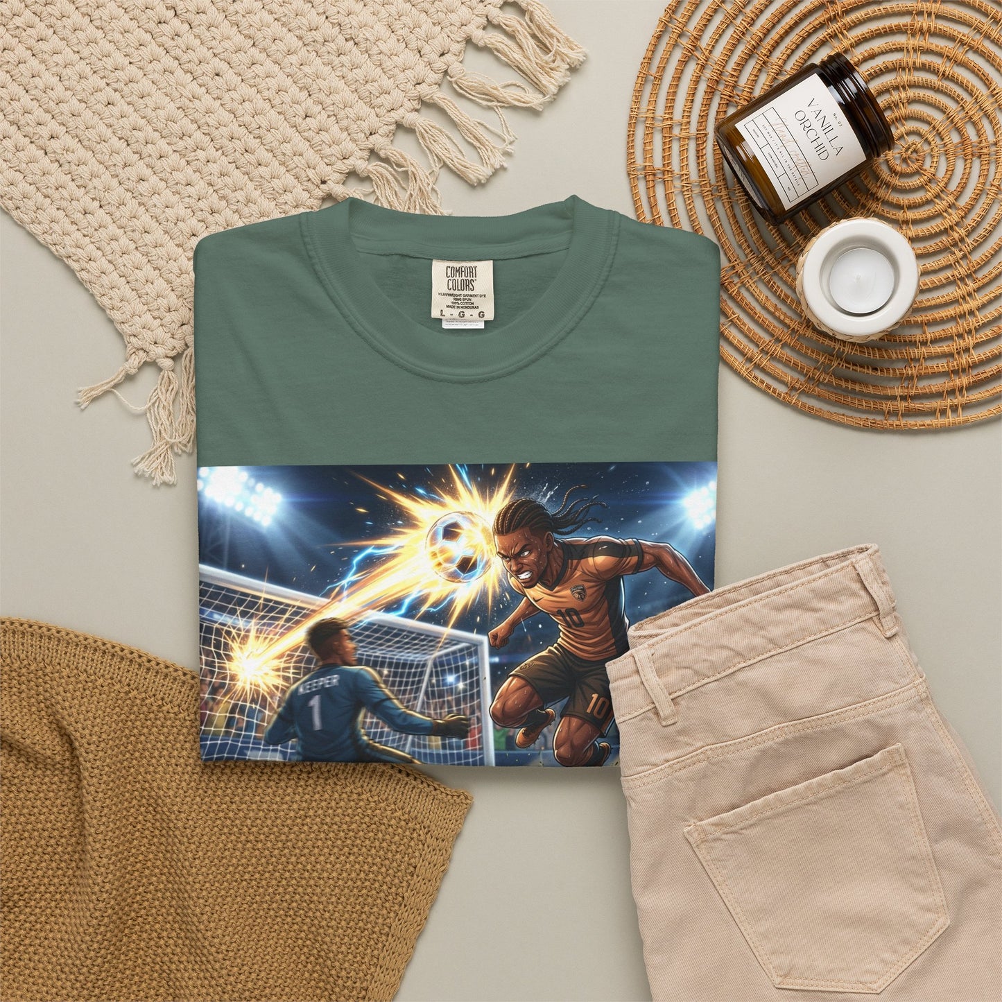 Soccer Goal Explosion T-Shirt — Action-Packed Football Graphic Tee