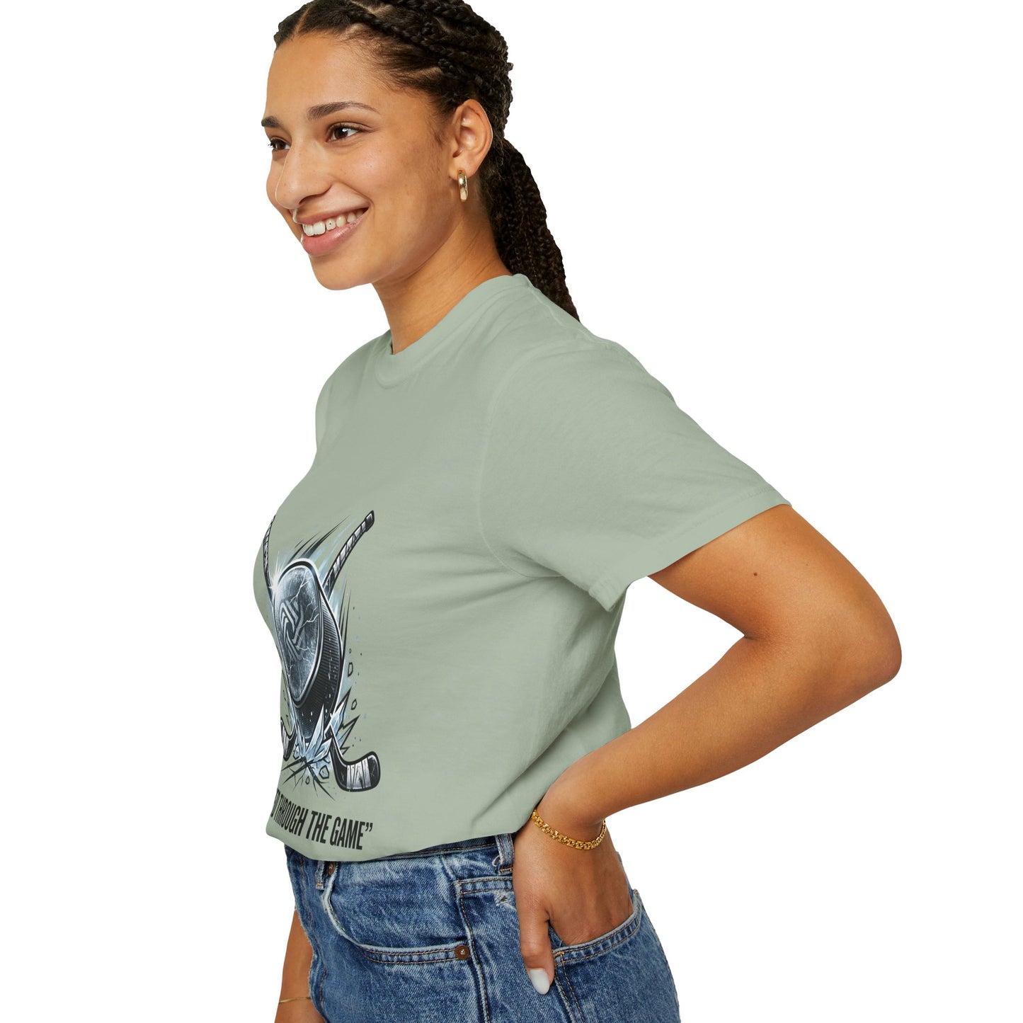 Hockey Graphic Tee — "United Through the Game" Team Spirit T-Shirt