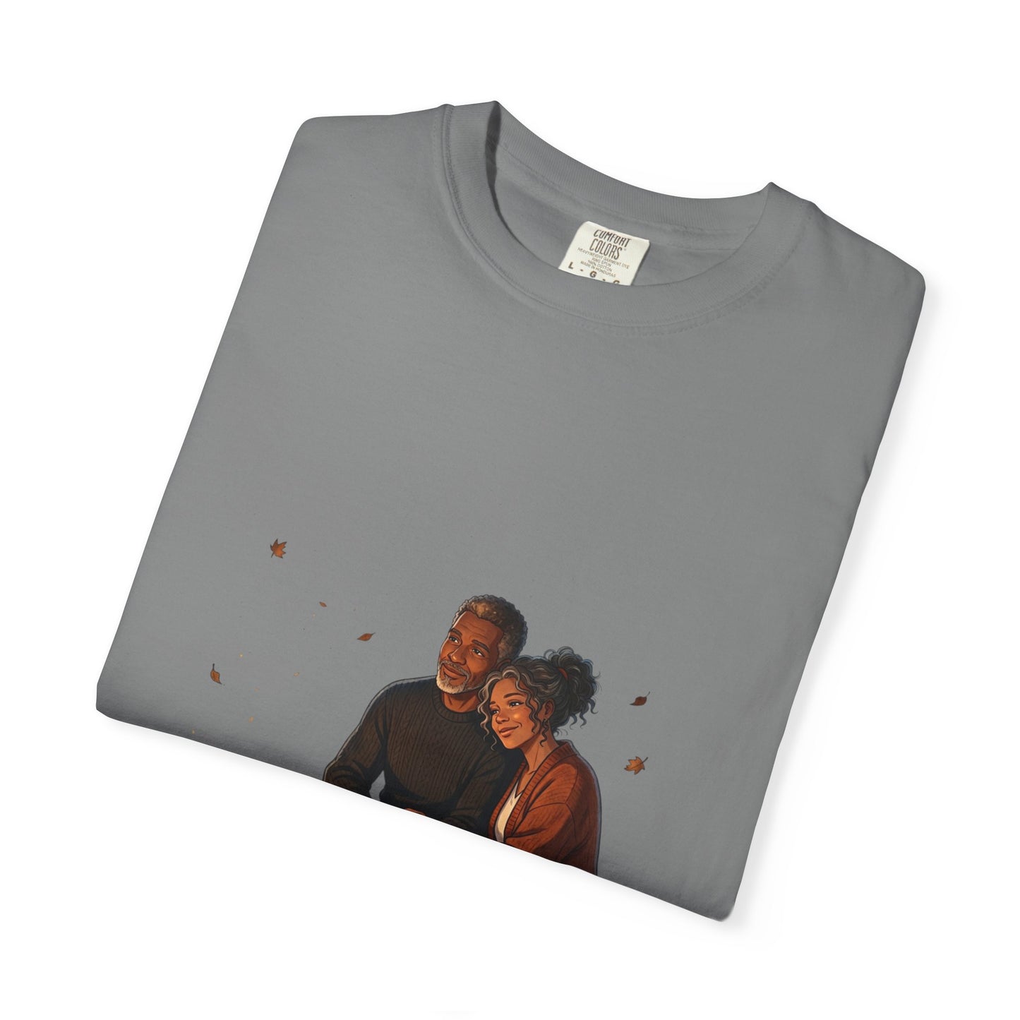 Midnight Firelight T-Shirt — Cozy Couple Campfire Graphic Tee