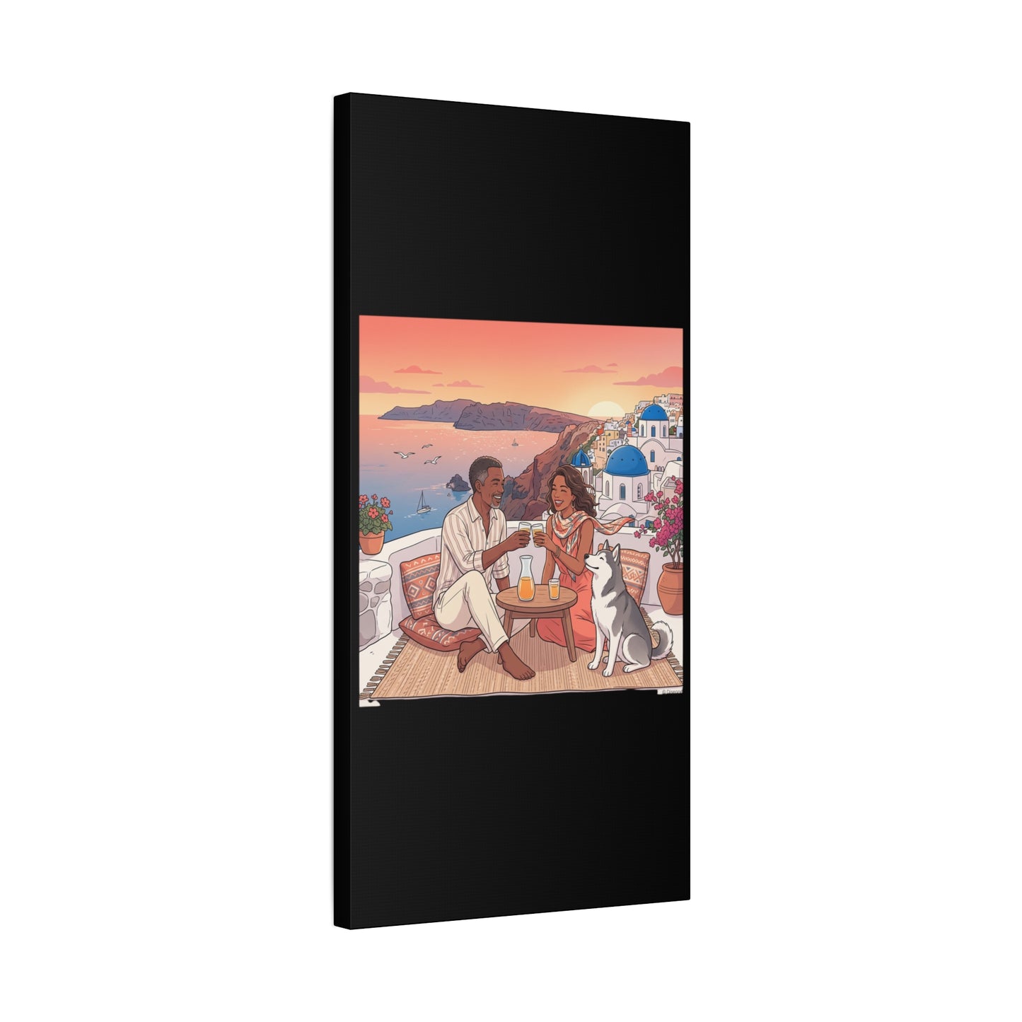 Santorini, Greece – “Sunset Serenade - Matte Canvas, Stretched, 1.25"