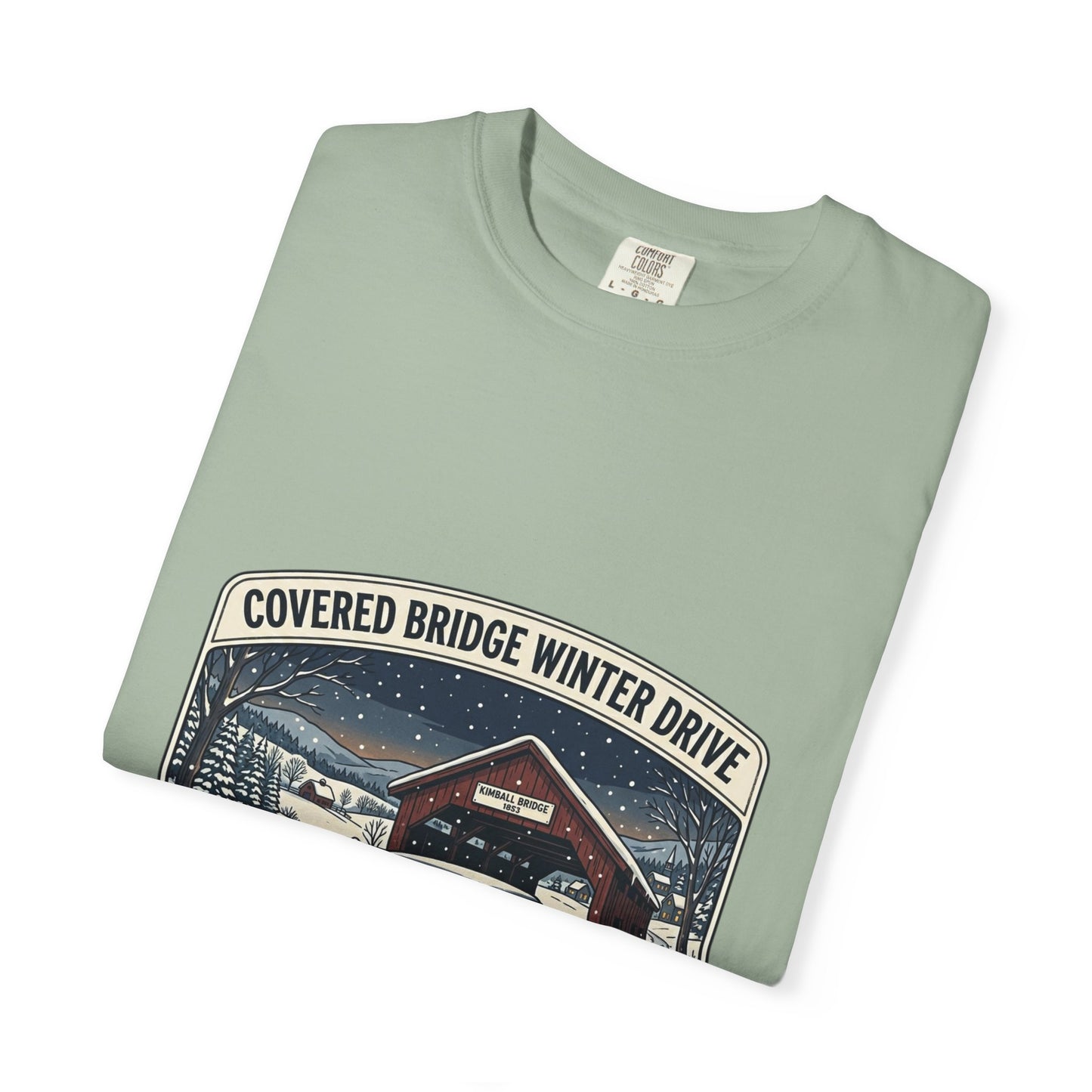 Covered Bridge Winter Drive T-Shirt