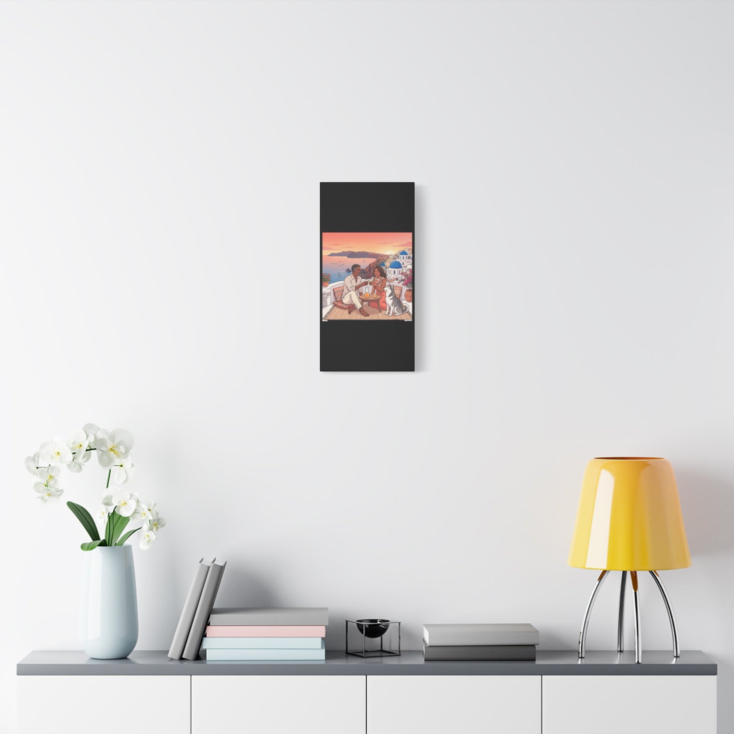 Santorini, Greece – “Sunset Serenade - Matte Canvas, Stretched, 1.25"