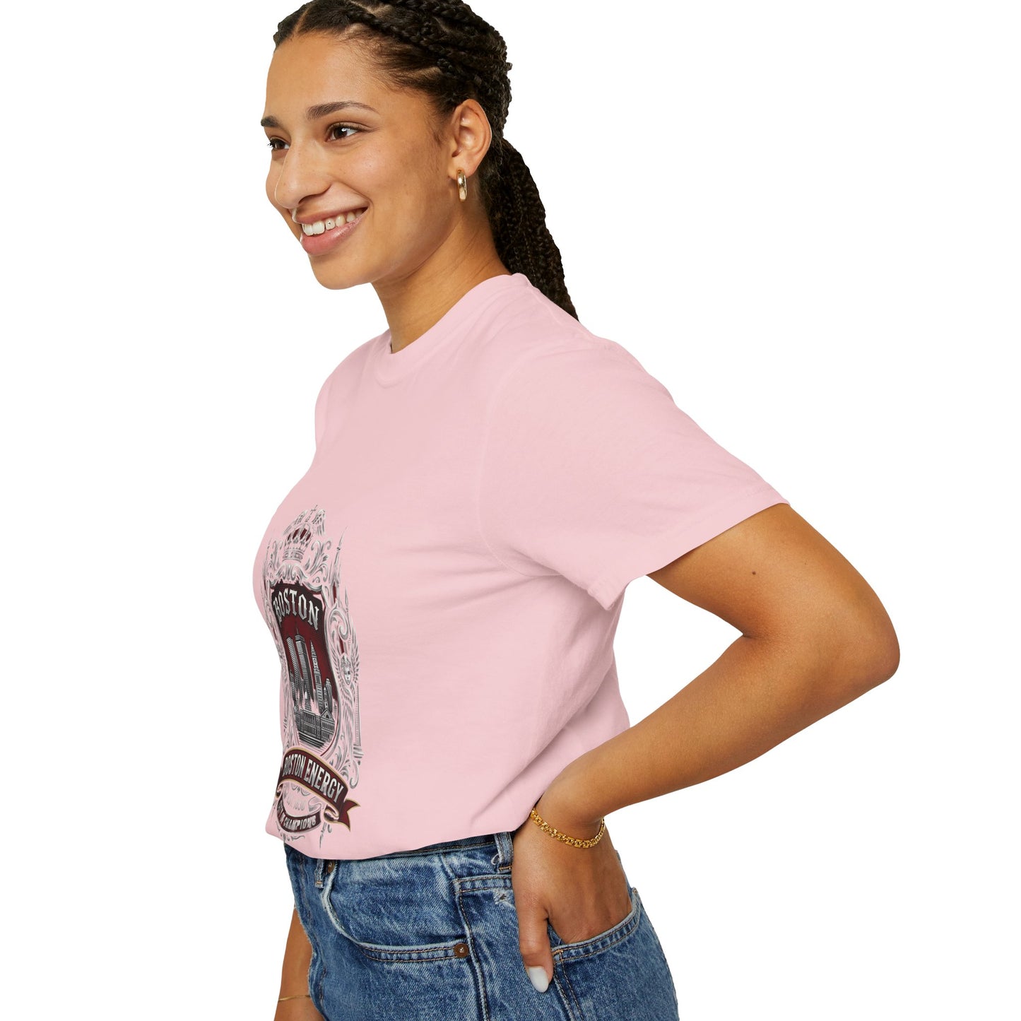 Boston Energy Vintage Crest T-Shirt — Retro City Skyline Tee