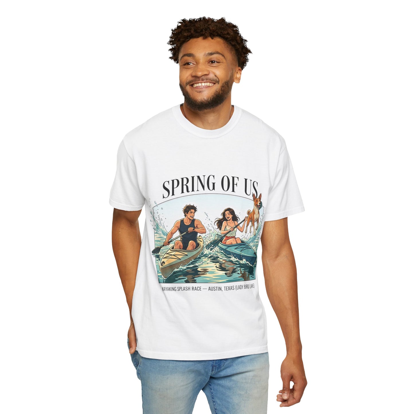 Spring of Us Kayaking T-Shirt — Retro Outdoor Adventure Tee