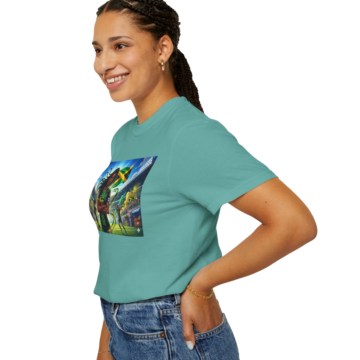Jamaican Soccer Captain T-Shirt — Rasta Player Stadium Graphic Tee