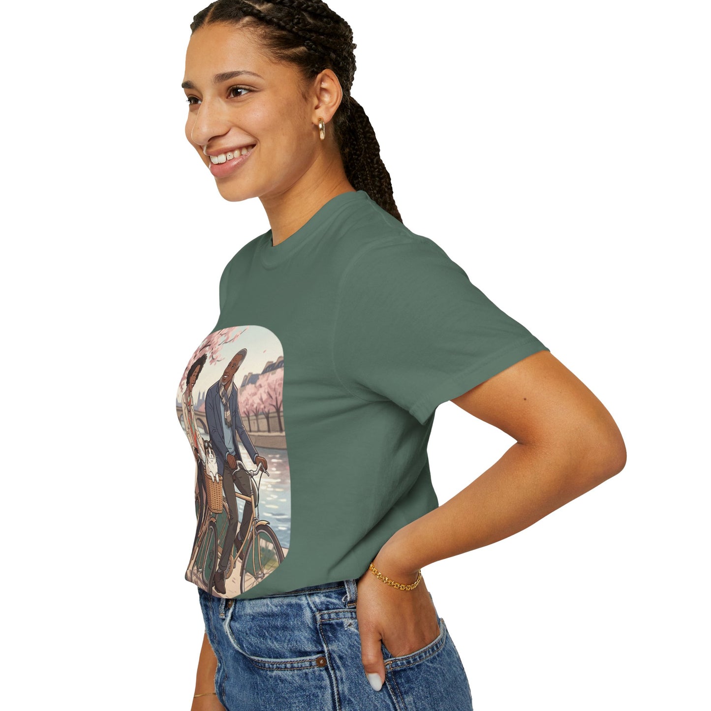 Couples Cherry Blossom Bike Ride T-Shirt